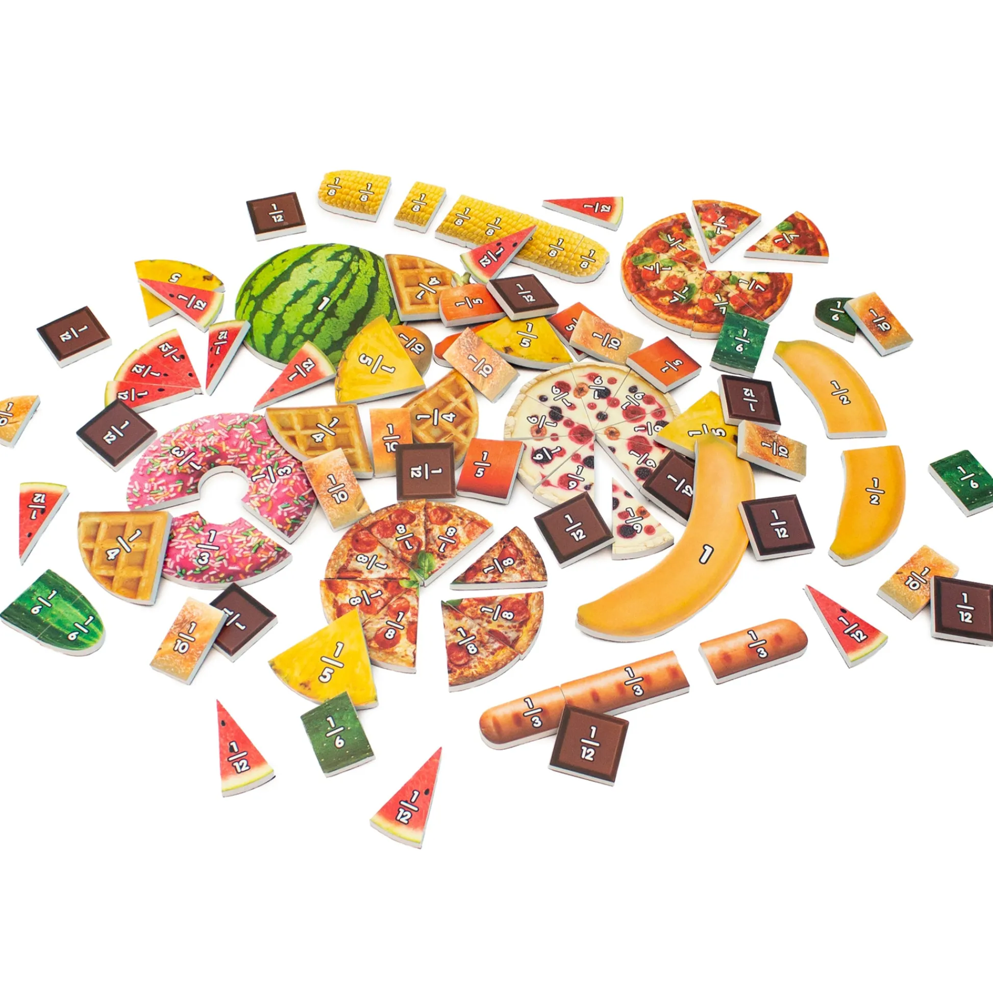 Educators Resource Junior Learning Food Fractions - Magnetic Educational Toy* Math Toys|Math, Counting & Time