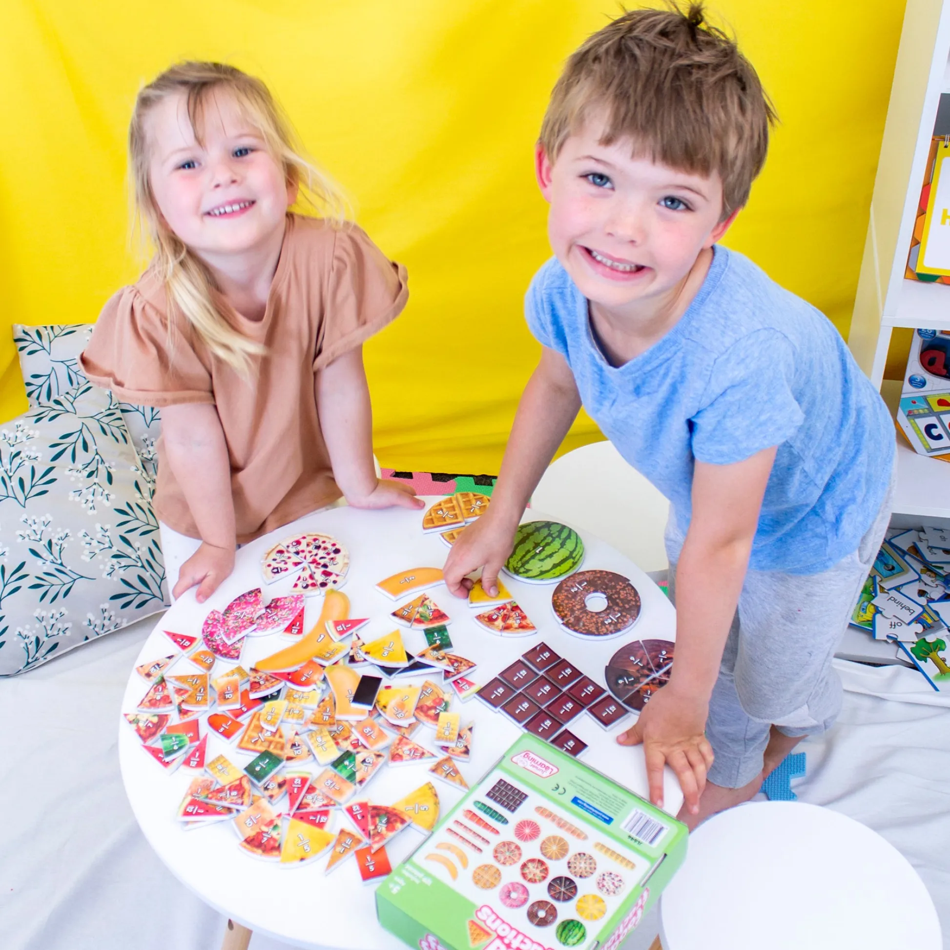 Educators Resource Junior Learning Food Fractions - Magnetic Educational Toy* Math Toys|Math, Counting & Time