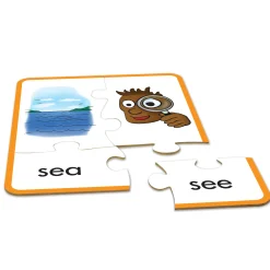 Educators Resource Junior Learning Homonym Puzzles - Word Matching Jigsaw - Pack of 3* Puzzles