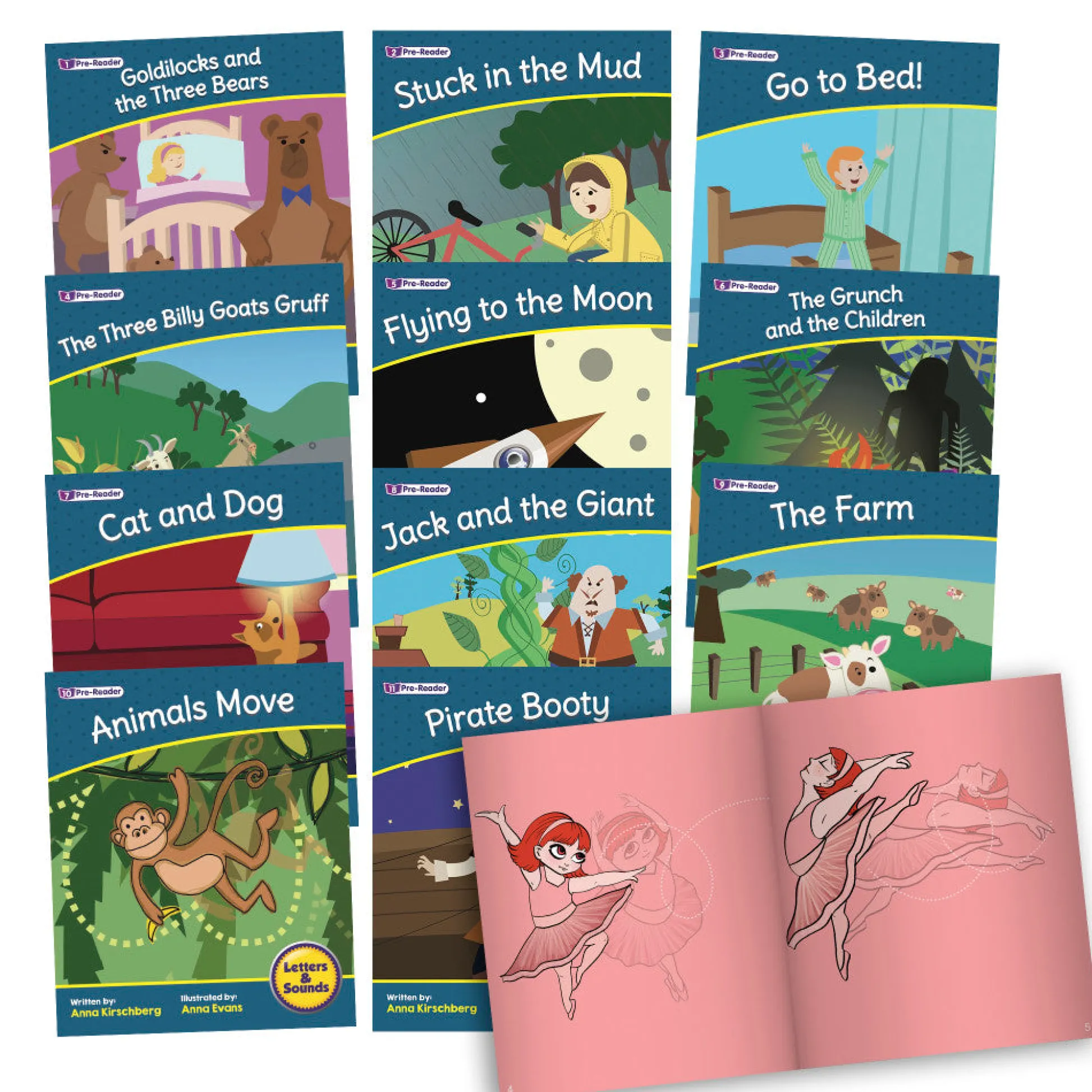 Flat River Group Junior Learning Letters & Sounds Phase 1 Set 2 - Fictional Reading Set* Reading, Writing & Speech