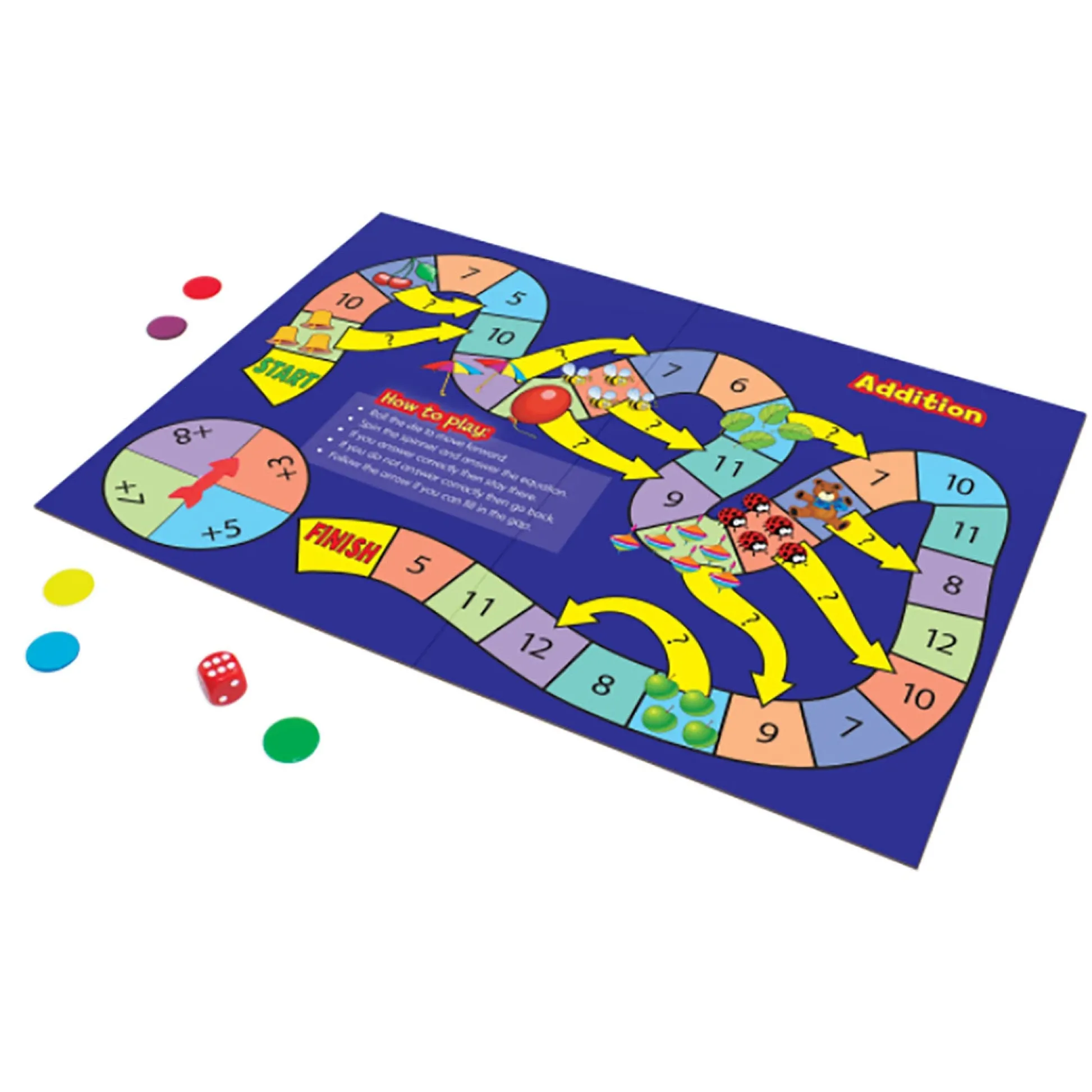Educators Resource Junior Learning Math Board Games - Addition & Subtraction Adventure Pack of 2* Role-Playing Games|Board Games