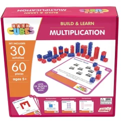 Flat River Group Junior Learning Mathcubes Multiplication Set - 30 Engaging Activities* Math Toys|Math, Counting & Time