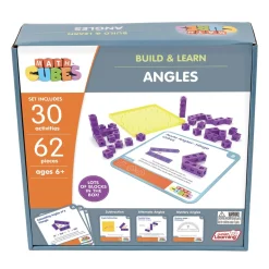 Flat River Group Junior Learning Mathcubes Angles Set - 62-Piece Educational Geometry Kit* Math Toys|Math, Counting & Time