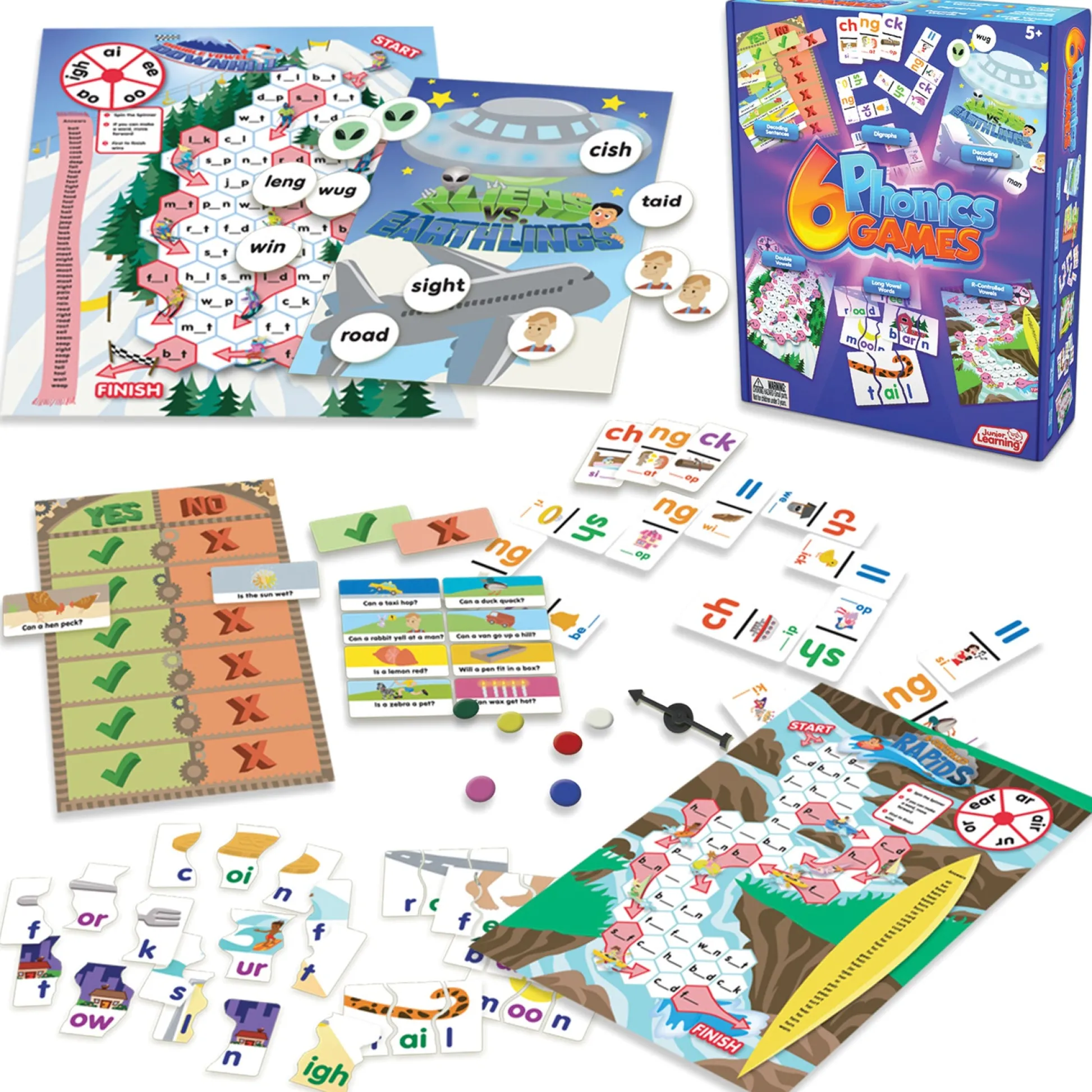 Educators Resource Junior Learning Phonics Extravaganza - 6 Interactive Learning Games* Preschool Education Toys & Activities