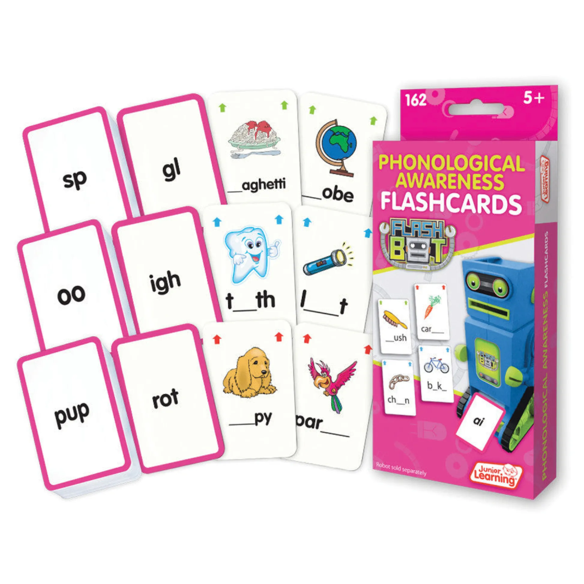 Flat River Group Junior Learning Phonics Flashcards Set - Educational Learning for Ages 5-6* Preschool Education Toys & Activities