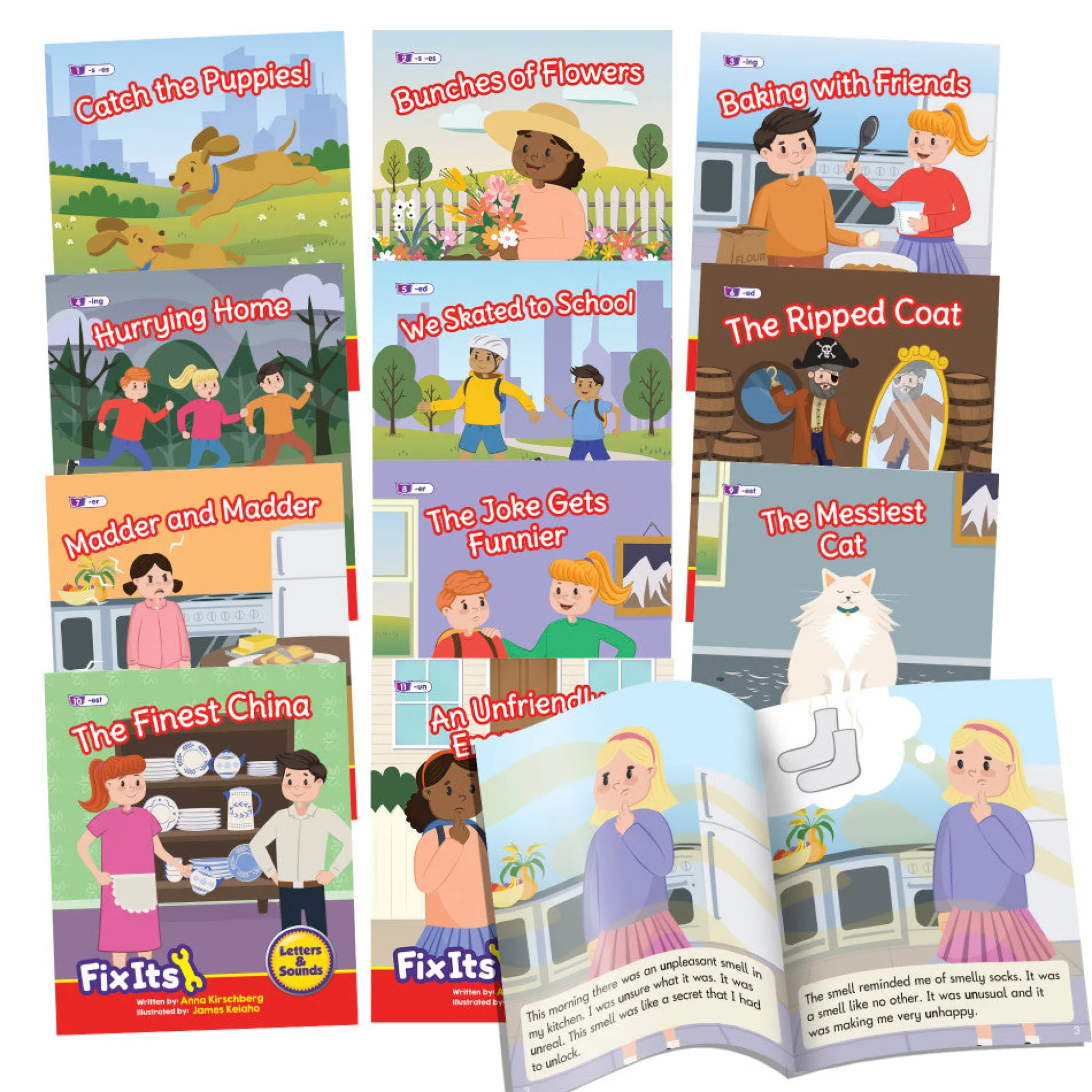 Flat River Group Junior Learning 12-Piece Decodable Readers Set - Suffixes & Prefixes* Reading, Writing & Speech