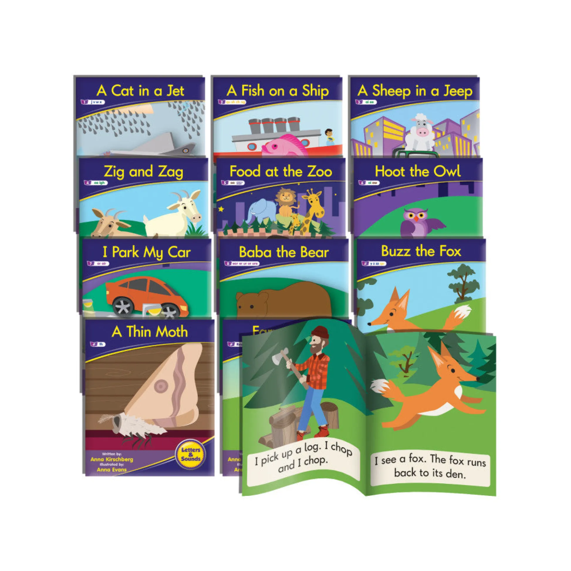 Flat River Group Junior Learning 12-Piece Phonics Readers Fiction Set* Reading, Writing & Speech