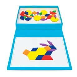 Educators Resource Junior Learning 100-Piece Rainbow Magnetic Pattern Blocks - Assorted Colors* Magnetic Tiles & Building Sets
