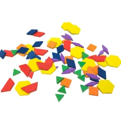 Educators Resource Junior Learning 100-Piece Rainbow Magnetic Pattern Blocks - Assorted Colors* Magnetic Tiles & Building Sets