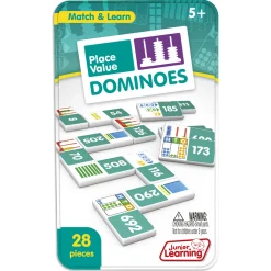 Educators Resource Junior Learning Place Value Dominoes - Educational Math Game - 2-Pack Set* Dominoes & Tiles Games