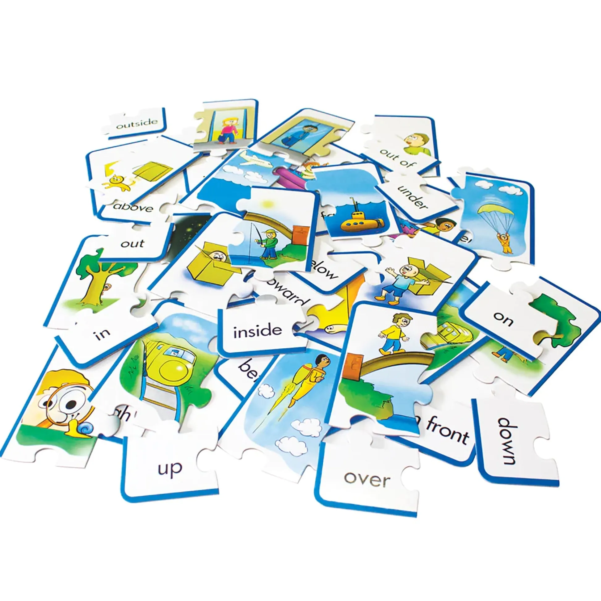 Educators Resource Junior Learning Preposition Puzzles - Multicolored Jigsaw Language Game* Puzzles
