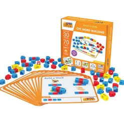 Flat River Group Junior Learning Rainbow Phonics Blox - CVC Word Building - Phase 2 for Kids 4+* Preschool Education Toys & Activities