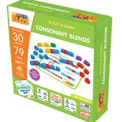 Flat River Group Junior Learning Rainbow Phonics Blox - Consonant Blends, Phase 4 - for Kids 5+* Preschool Education Toys & Activities