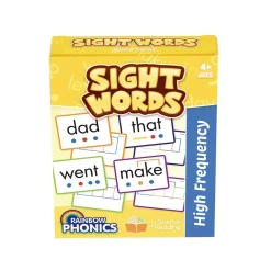 Flat River Group Junior Learning Rainbow Phonics Sight Words Set - 52 Educational Word Cards* Reading, Writing & Speech