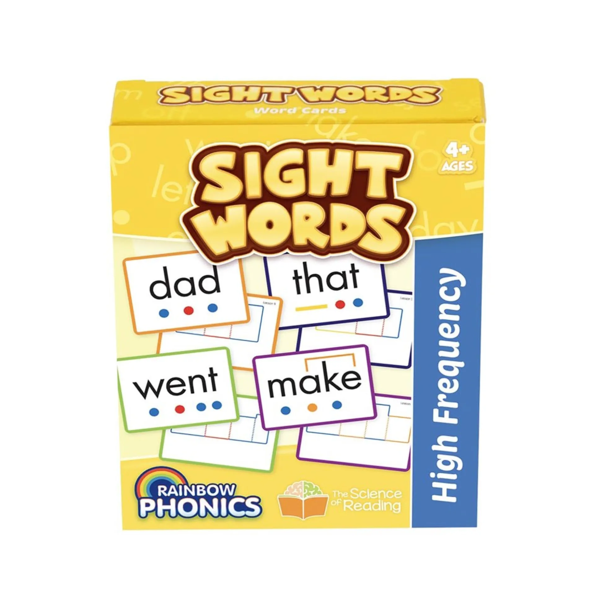 Flat River Group Junior Learning Rainbow Phonics Sight Words Set - 52 Educational Word Cards* Reading, Writing & Speech