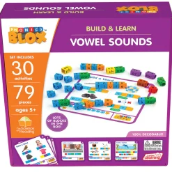 Flat River Group Junior Learning Rainbow Phonics Blox - Vowel Sounds Phase 5 - Educational Toy for Kids 5+* Preschool Education Toys & Activities