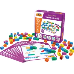 Flat River Group Junior Learning Rainbow Phonics Blox - Vowel Sounds Phase 5 - Educational Toy for Kids 5+* Preschool Education Toys & Activities