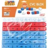 Flat River Group Junior Learning Rainbow Phonics CVC Blox Set - 70 Color-Coded Blocks* Preschool Education Toys & Activities