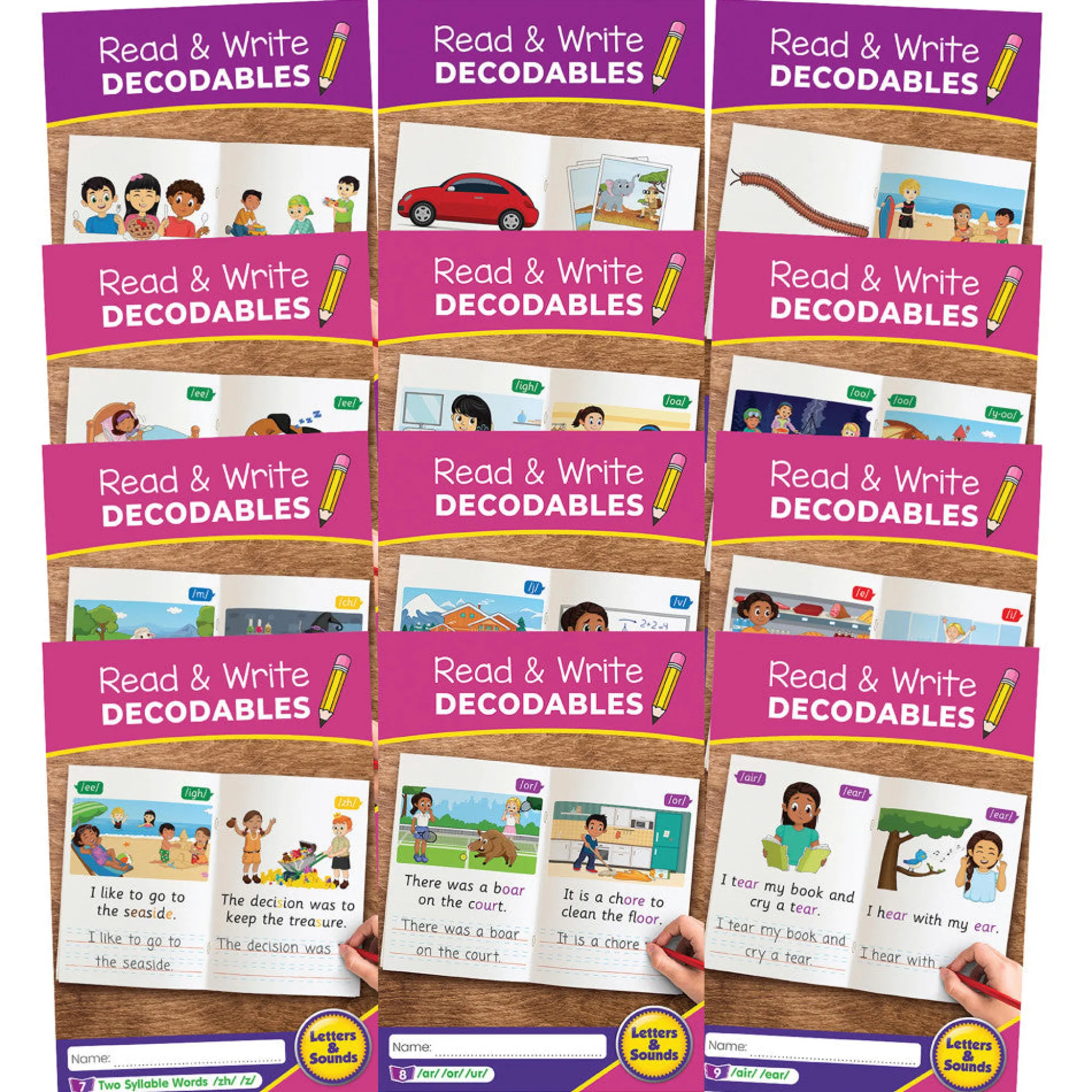 Flat River Group Junior Learning Read & Write Decodables Set B - Phonics and Handwriting Skills* Reading, Writing & Speech