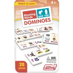 Educators Resource Junior Learning Rhyming Words Dominoes - Educational Game Set* Dominoes & Tiles Games