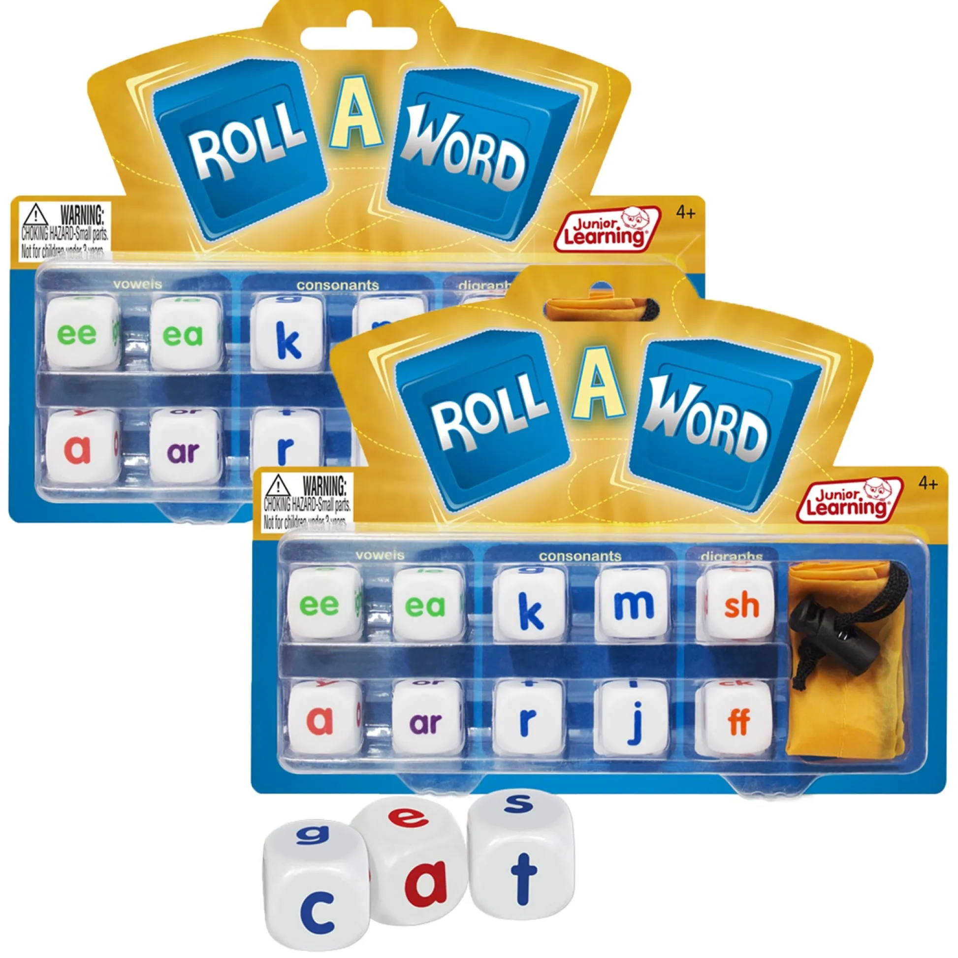 Educators Resource Junior Learning Roll A Word Dice Game - Colorful Educational Toy for Kids* Dice, Roll & Write Games