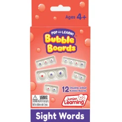 Flat River Group Junior Learning Sight Word Bubble Boards - Interactive Pop and Learn Game* Preschool Education Toys & Activities