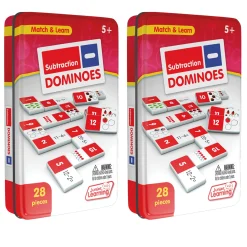 Educators Resource Junior Learning Subtraction Dominoes - Dual Set - Educational Math Game* Dominoes & Tiles Games