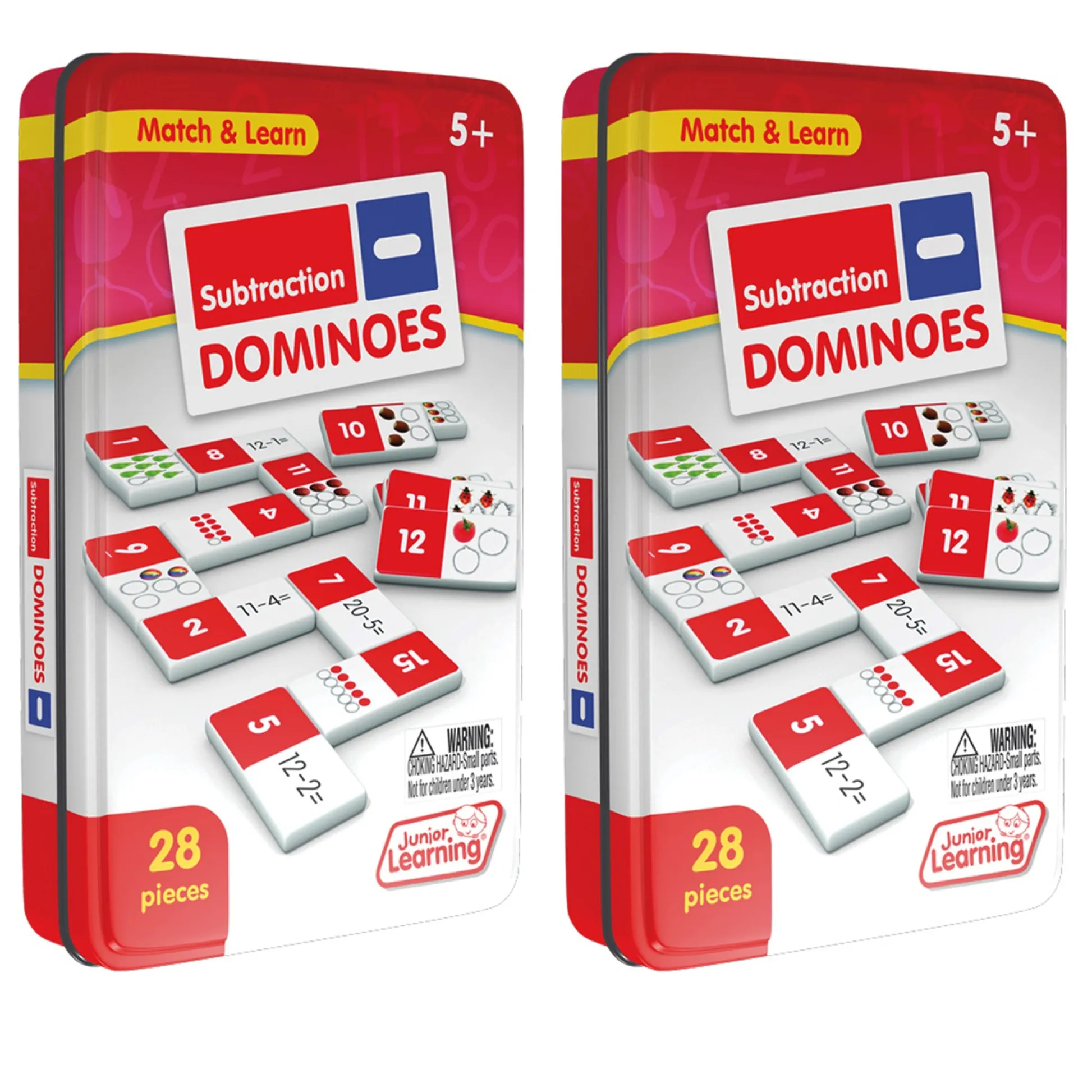 Educators Resource Junior Learning Subtraction Dominoes - Dual Set - Educational Math Game* Dominoes & Tiles Games