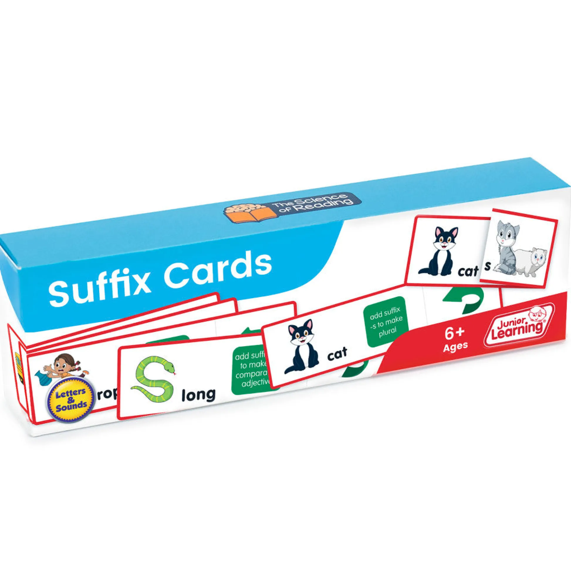 Flat River Group Junior Learning Suffix Flashcards - Educational Spelling Game* Reading, Writing & Speech