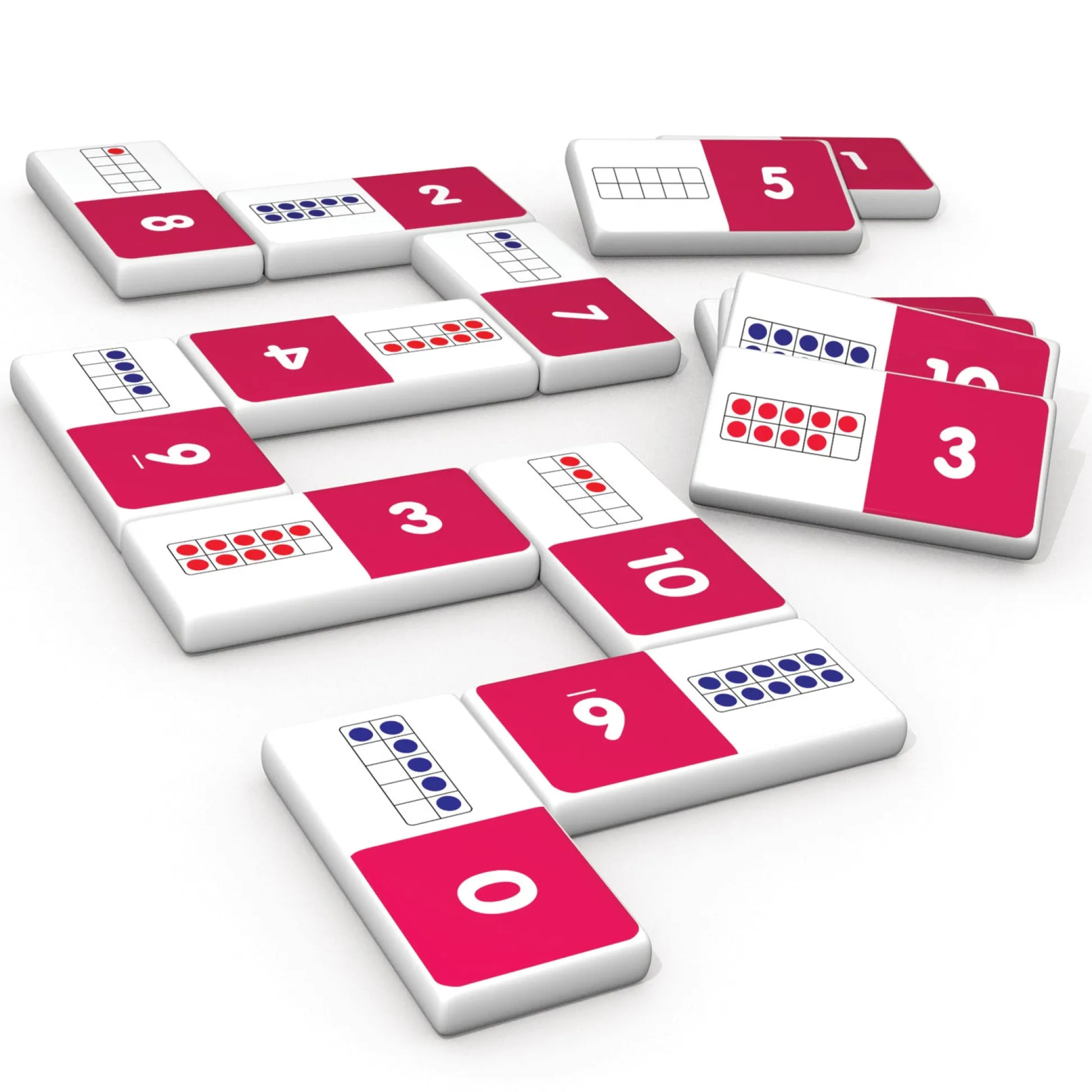 Educators Resource Junior Learning Ten Frames Dominoes - Educational Game for Kids - 28 Pieces* Preschool Education Toys & Activities