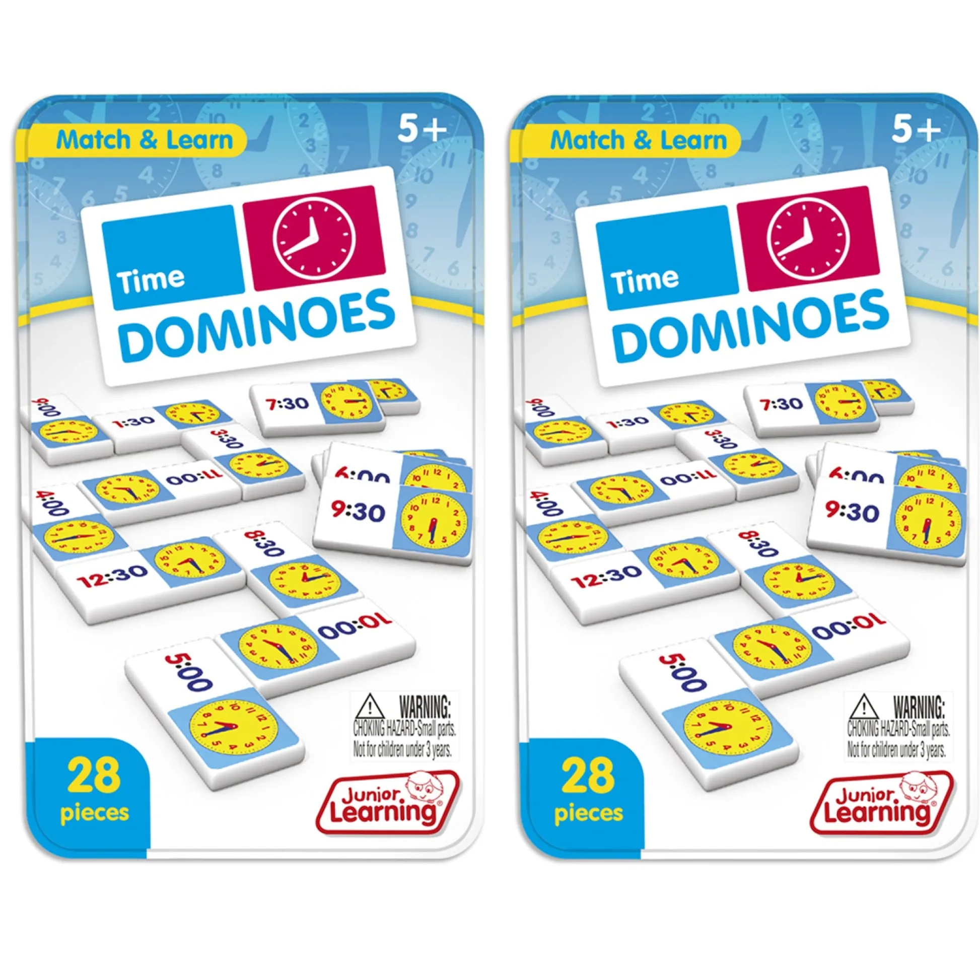 Educators Resource Junior Learning Time Dominoes Educational Game - 2 Sets* Dominoes & Tiles Games