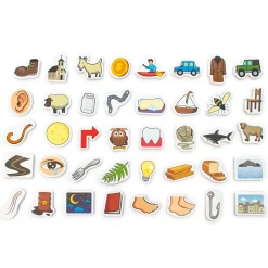 Educators Resource Junior Learning Vowel Objects - 40 Magnetic Educational Pieces* Preschool Education Toys & Activities