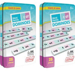 Educators Resource Junior Learning Word Family Dominoes - Educational Set for Kids - 2 Packs* Dominoes & Tiles Games