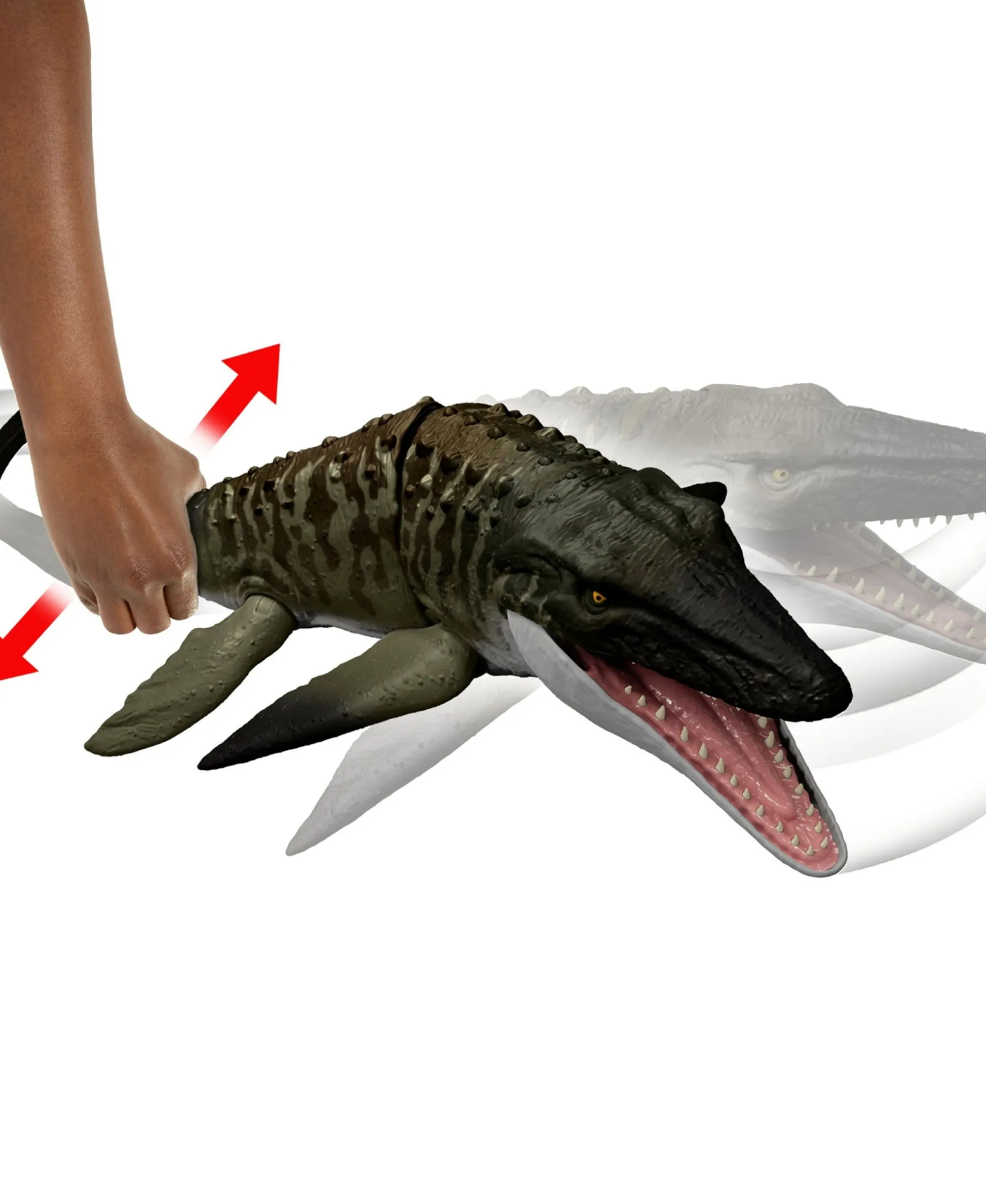 Macy's - Supplier Jurassic World Rebirth Bite N Blast Mosasaurus Action Figure Playset* Playsets & Vehicles