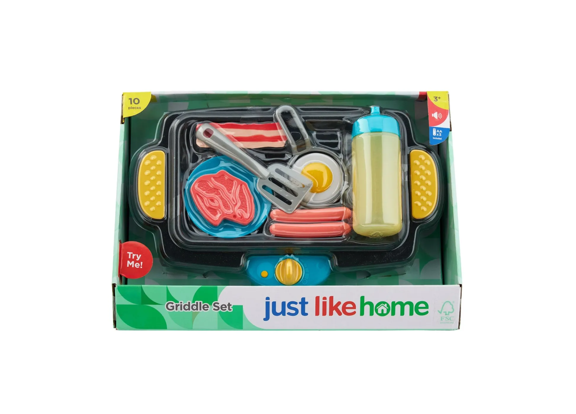 Macy's - Supplier Just Like Home Interactive Griddle Playset - 9 Piece Set* Kitchens & Play Food|Dress Up
