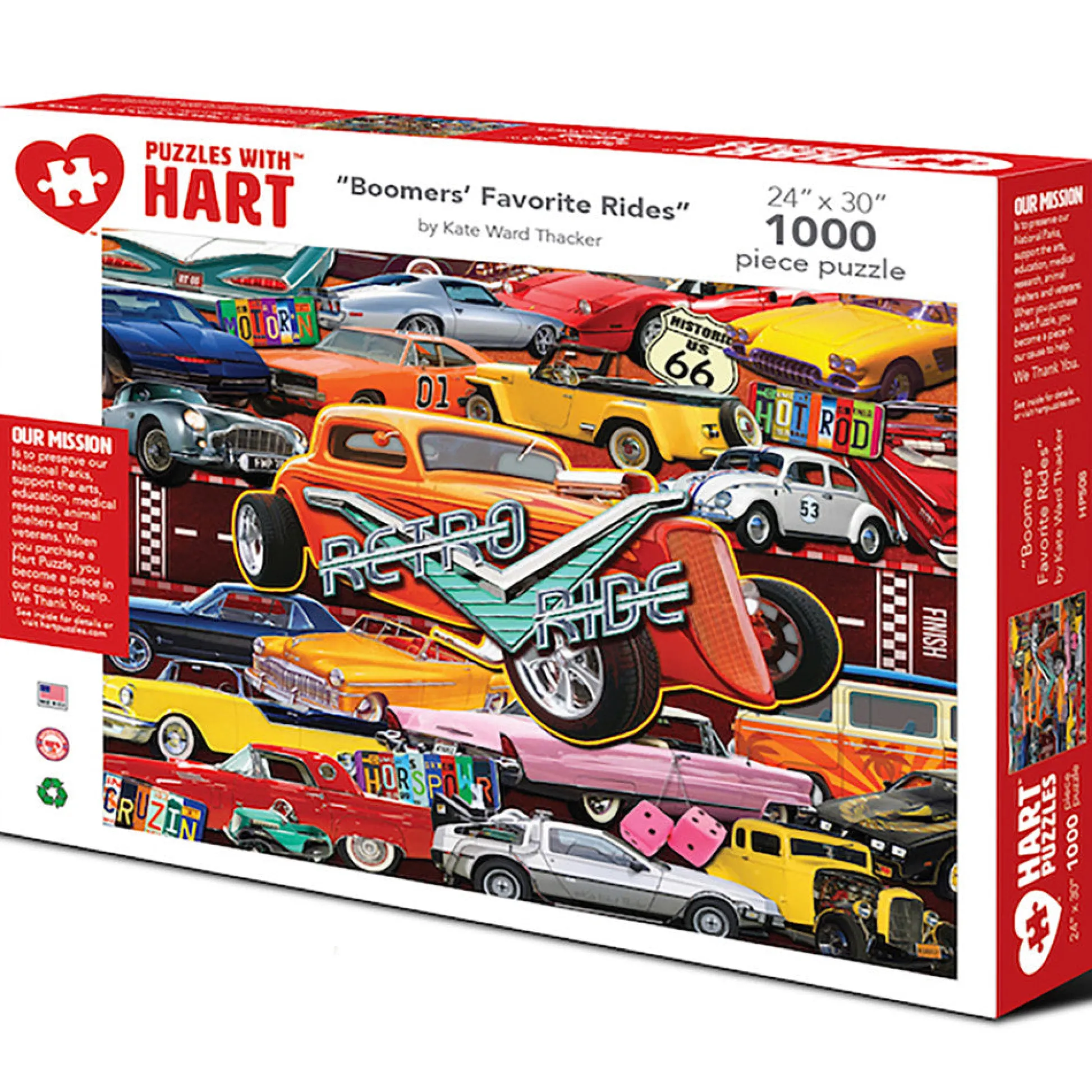 Flat River Group Kate Ward Thacker Boomer's Favorite Rides Jigsaw Puzzle - 1000 pc* Puzzles