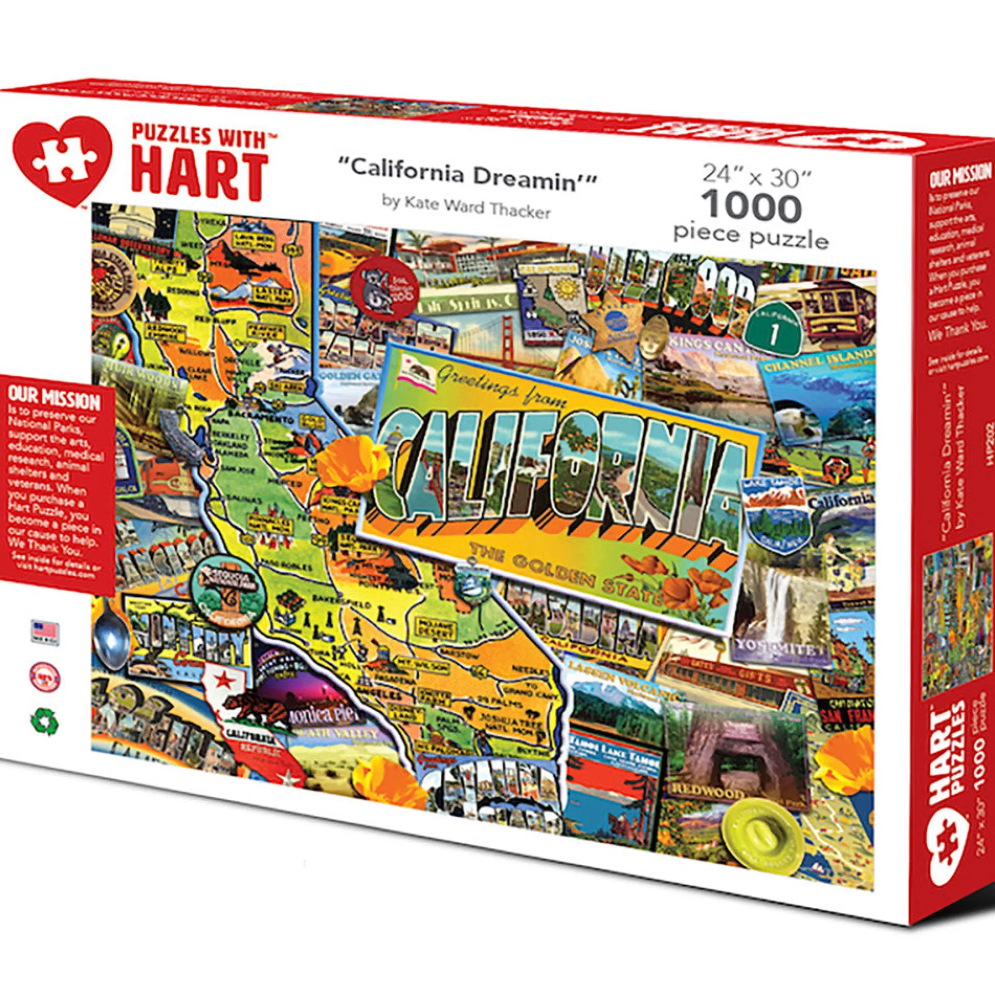 Flat River Group Kate Ward Thacker California Dreamin' Jigsaw Puzzle - 1000 pc* Puzzles