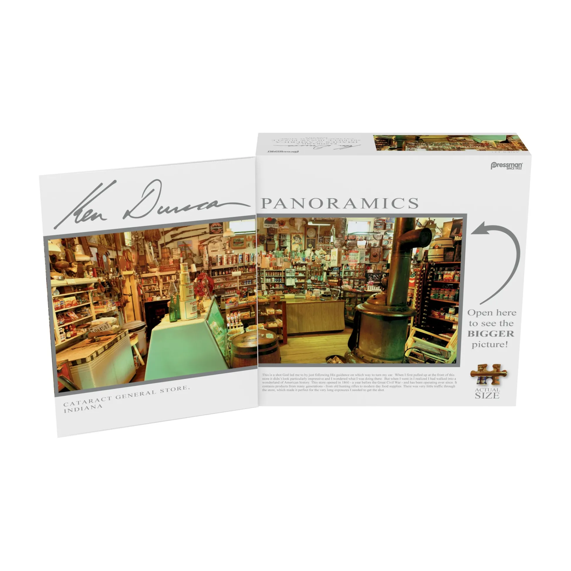 AreYouGame Ken Duncan Panoramic Jigsaw Puzzle - Cataract General Store, Indiana - 504 pc* Puzzles