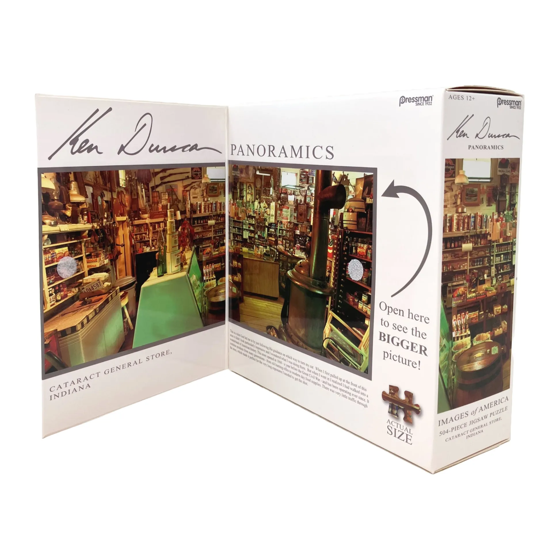 AreYouGame Ken Duncan Panoramic Jigsaw Puzzle - Cataract General Store, Indiana - 504 pc* Puzzles