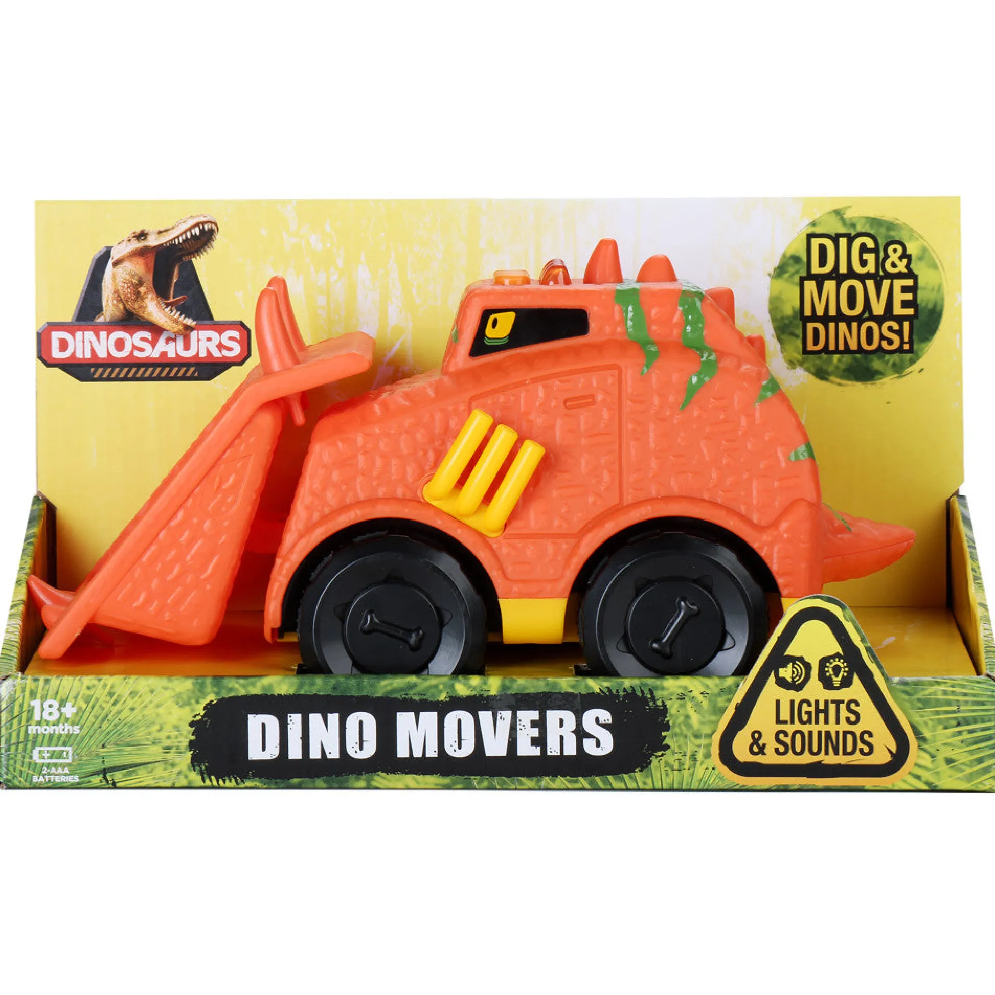 Flat River Group Kid Galaxy Dino Mover Bulldozer - Realistic Dinosaur Sounds and Functional Scoop* Playsets & Vehicles