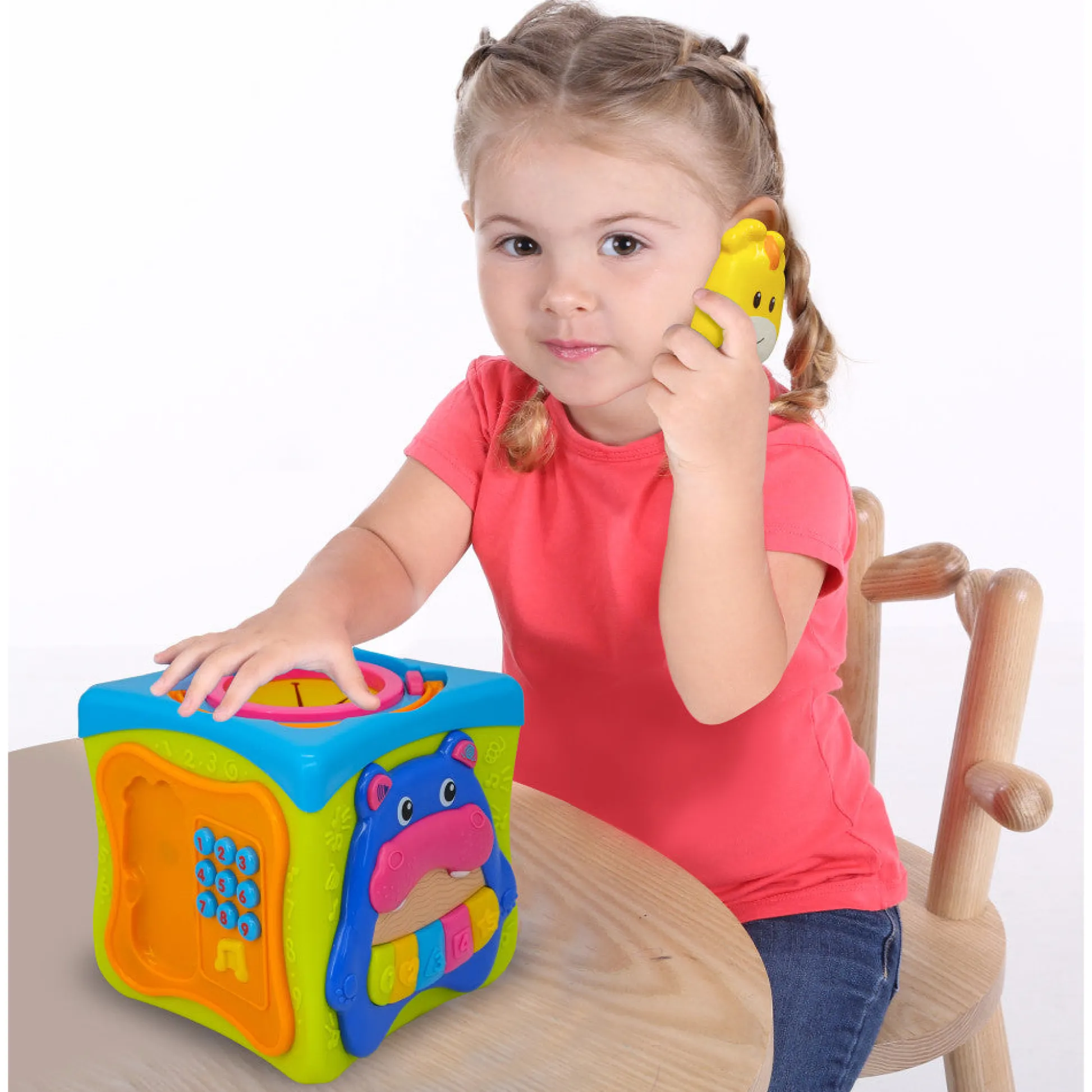 Flat River Group Kiddieland Light & Sound Activity Cube - Music & Animal Play Center* Preschool Education Toys & Activities