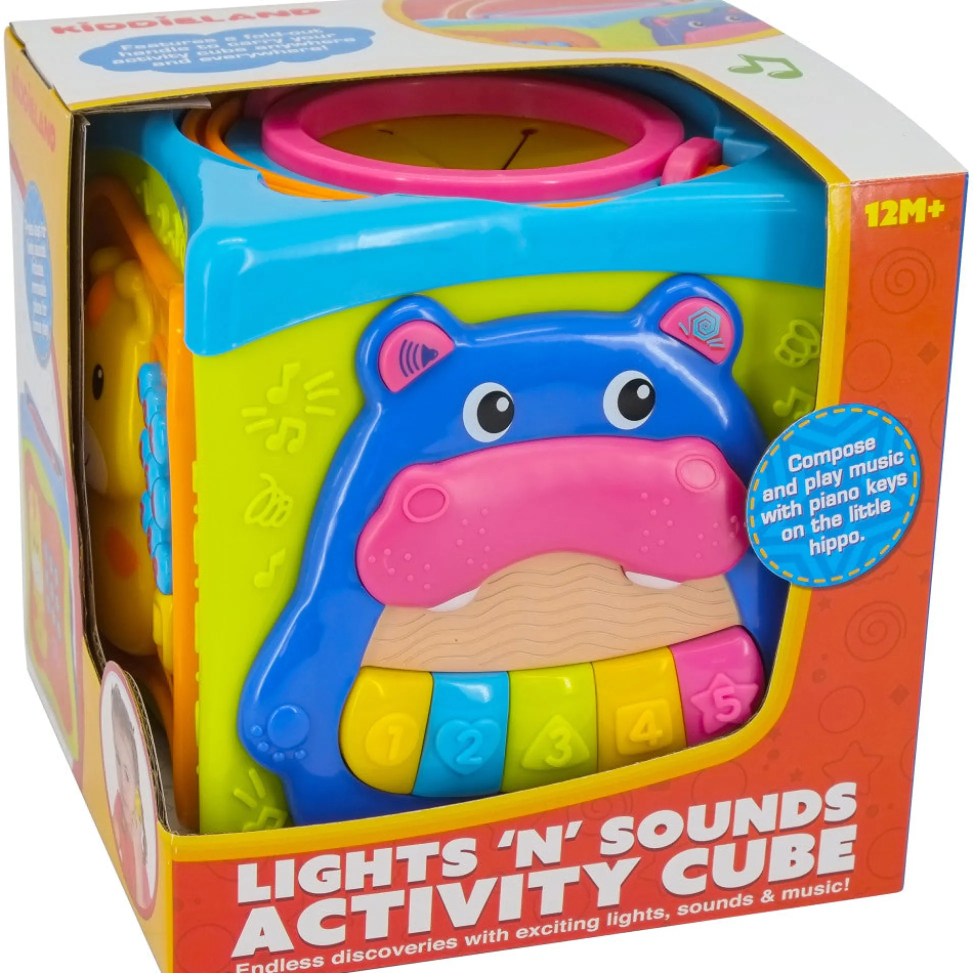 Flat River Group Kiddieland Light & Sound Activity Cube - Music & Animal Play Center* Preschool Education Toys & Activities