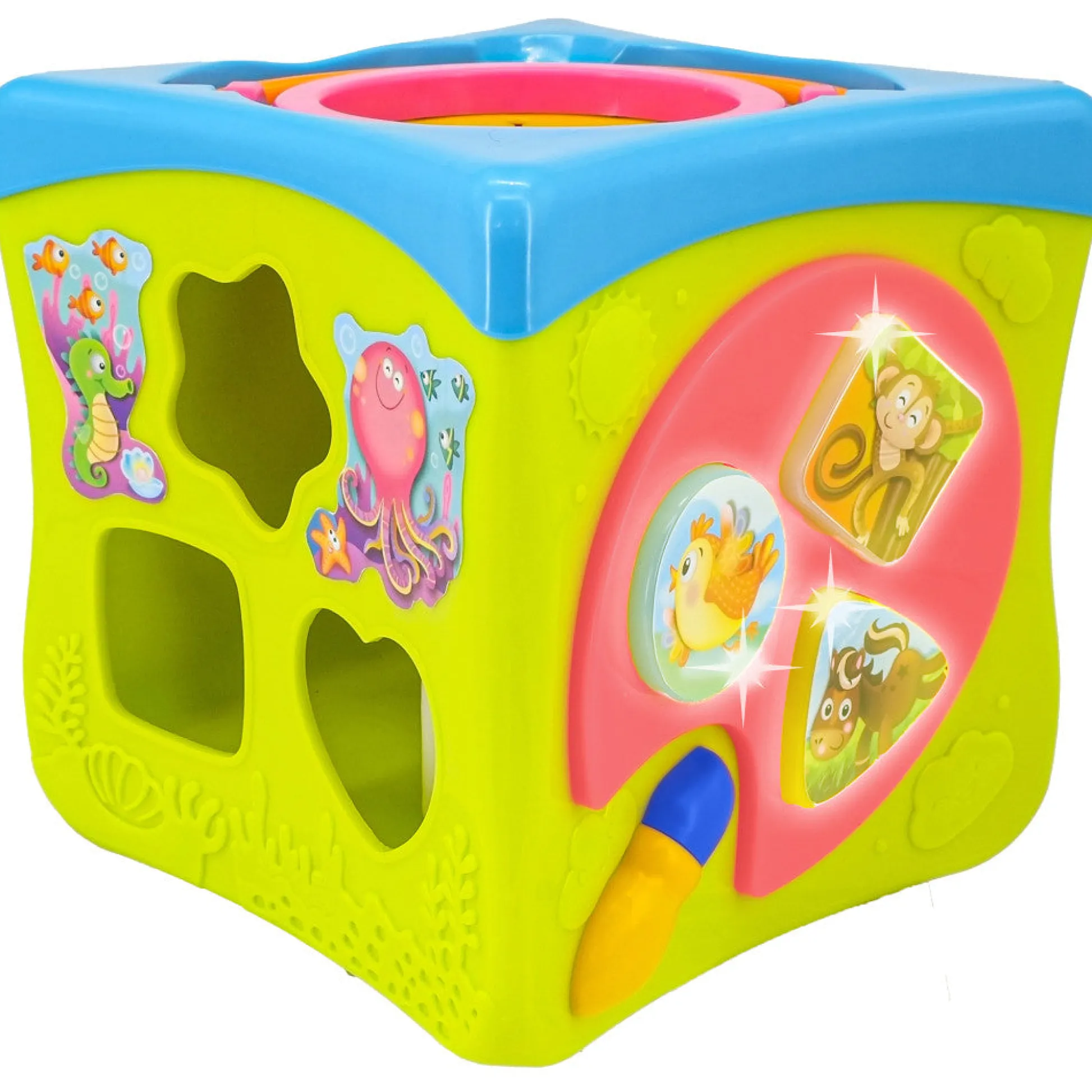 Flat River Group Kiddieland Light & Sound Activity Cube - Music & Animal Play Center* Preschool Education Toys & Activities