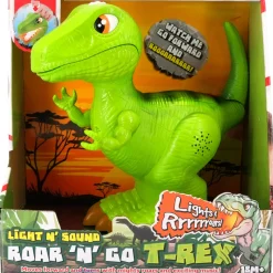 Flat River Group Kiddieland Light N' Sound Roar N' Go T-Rex Dinosaur Toy* Preschool Education Toys & Activities|Preschool Figures & Playsets