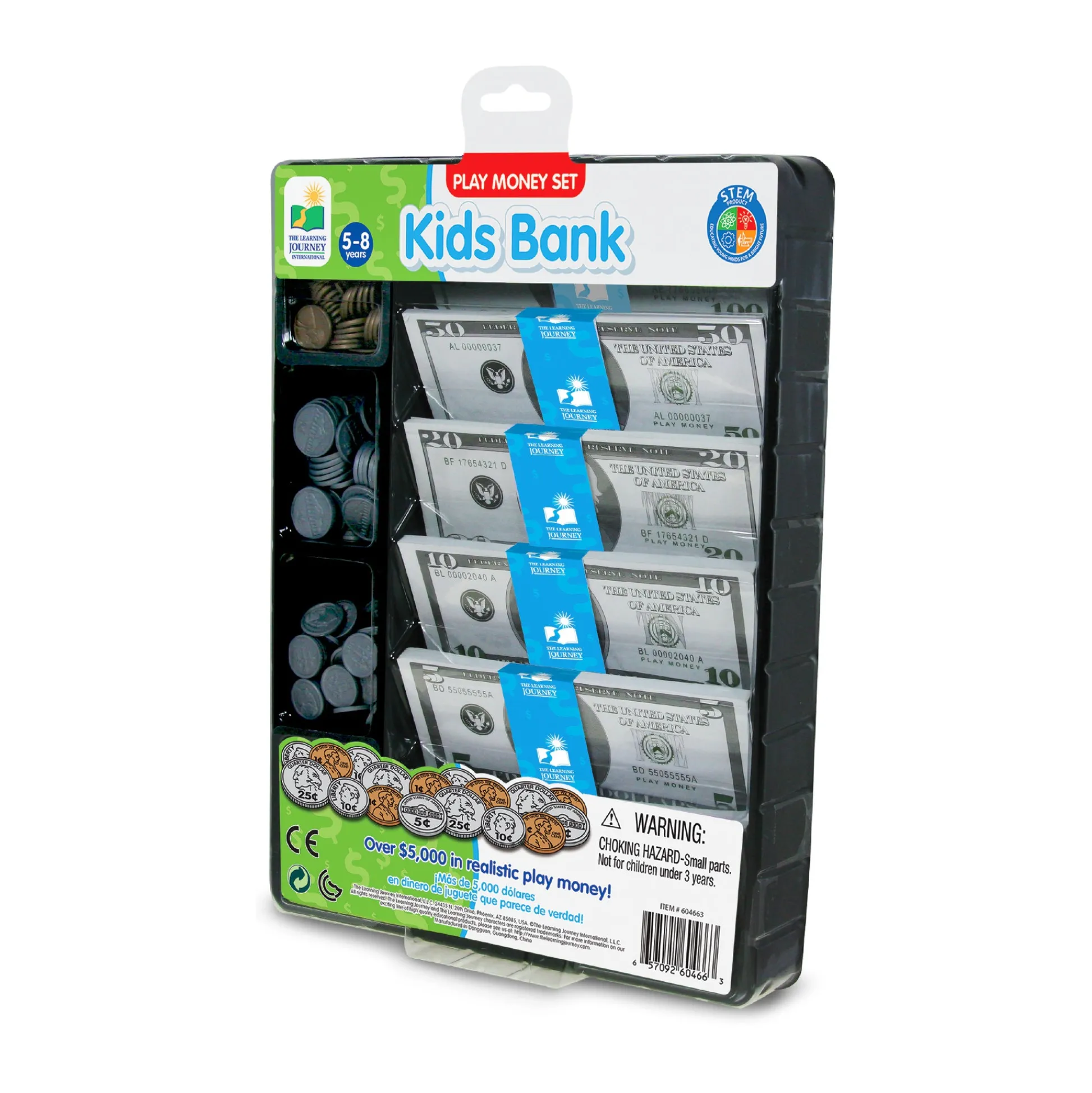 AreYouGame Kids Bank Ultimate Play Money Set - Realistic Toy Cash and Coins* Math Toys|Math, Counting & Time