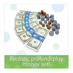 AreYouGame Kids Bank Ultimate Play Money Set - Realistic Toy Cash and Coins* Math Toys|Math, Counting & Time