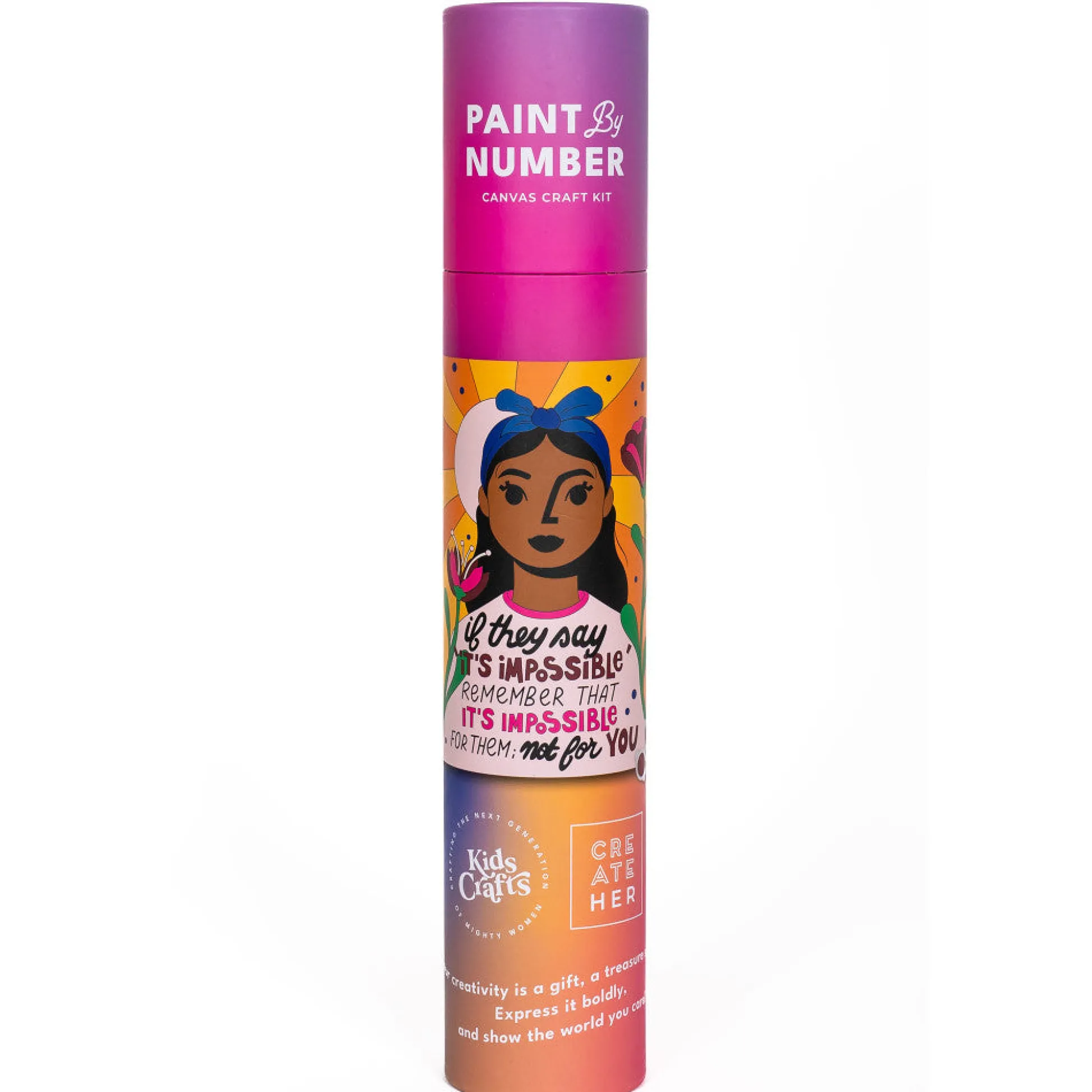 Flat River Group Kids Crafts Paint By Number 'Nothing Is Impossible' Canvas Kit* Drawing, Color & Painting