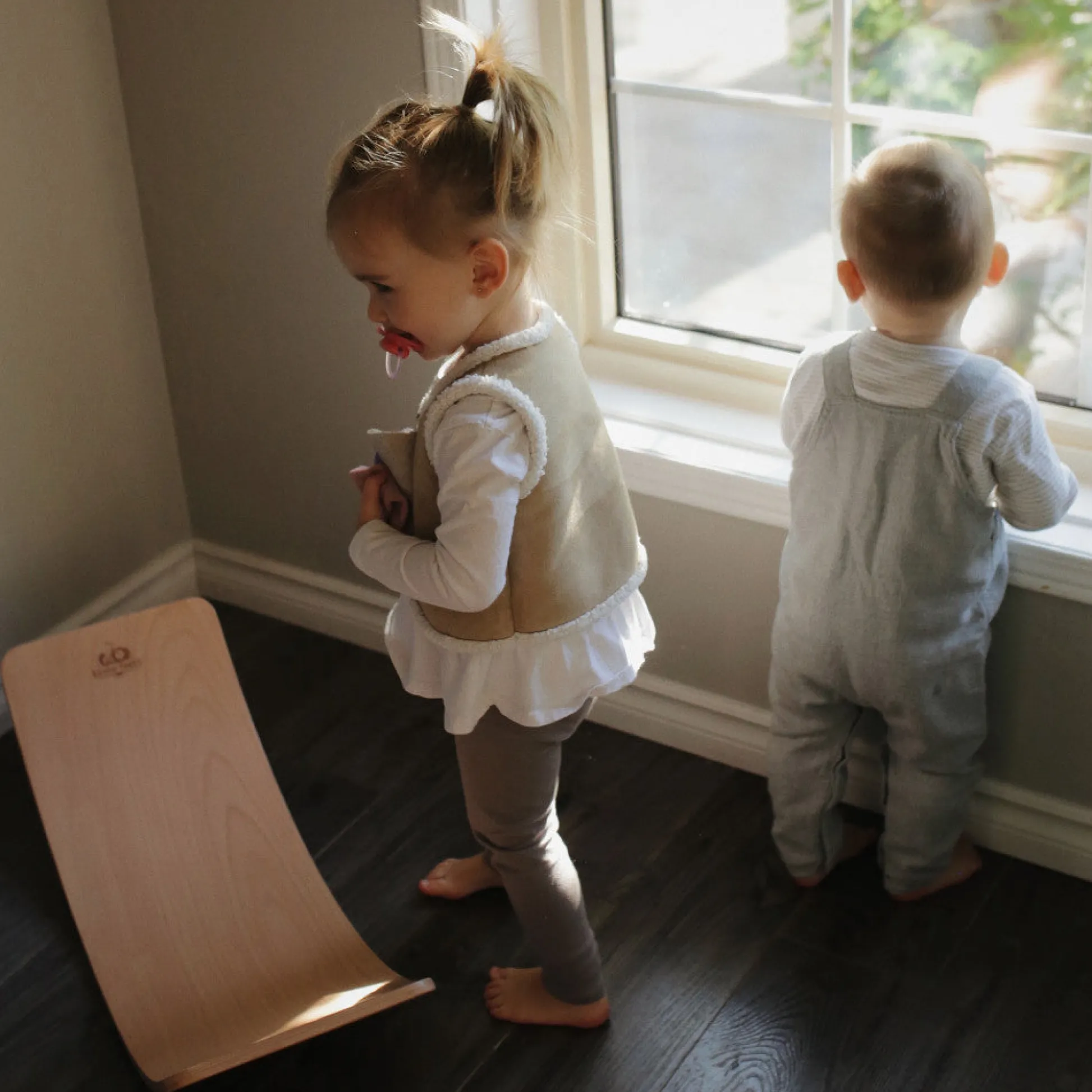 Flat River Group Kinderfeets Kinderboard Lite - Versatile Wooden Balance Board for Toddlers* Preschool Building Sets & Blocks|Preschool Education Toys & Activities
