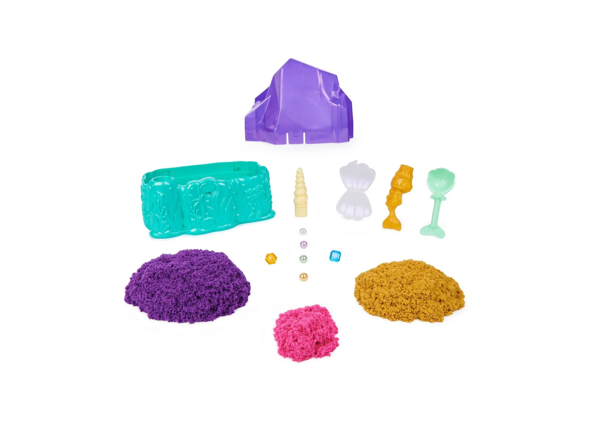 Macy's - Supplier Kinetic Sand Mermaid Crystal Playset with Shimmer Gold Sand and Storage Tools* Clay, Dough & Sand Art