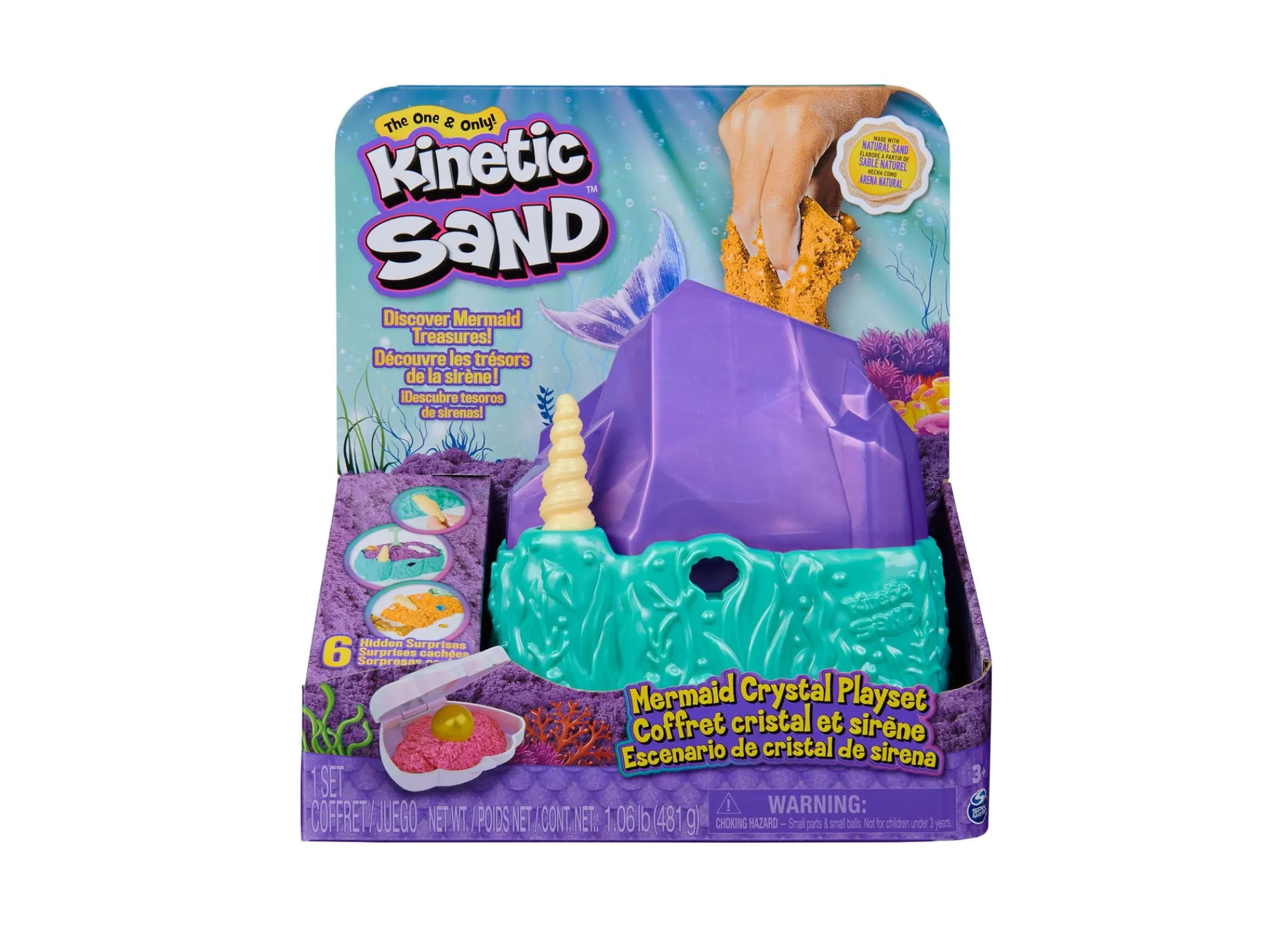Macy's - Supplier Kinetic Sand Mermaid Crystal Playset with Shimmer Gold Sand and Storage Tools* Clay, Dough & Sand Art